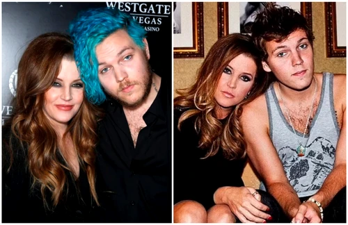 Lisa Marie Presley alături de fiul ei Benjamin 