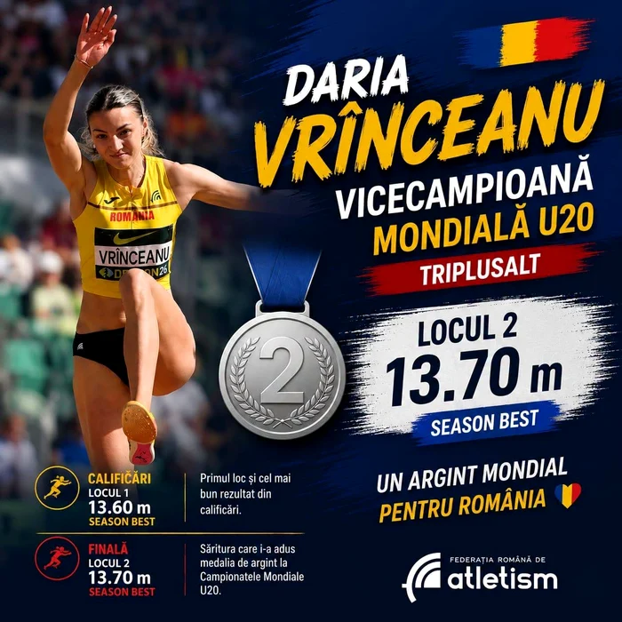 Daria Vrînceanu a confirmat că săritorii români sunt de valoare mondială  (Foto: FR de Atletism)