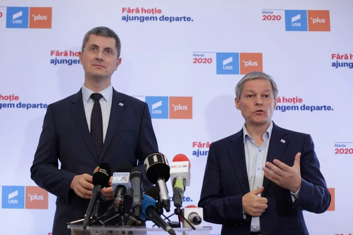 Dan Barna și Dacian Cioloș se vor lupta în turul doi al alegerilor pentru funcția de președinte al partidului USR-PLUSfOTO: facebook USR-PLUS
