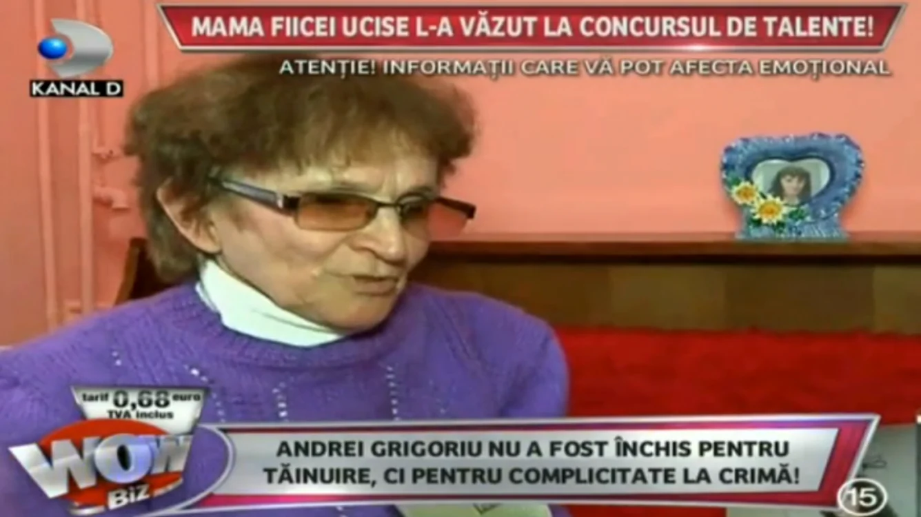 Mama tinerei ucise spune că nu îl poate ierta pe Andrei Grigoriu