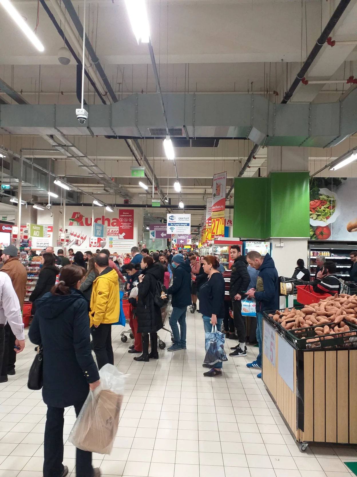 Vânzările Auchan s-au dublat în ultimele zile