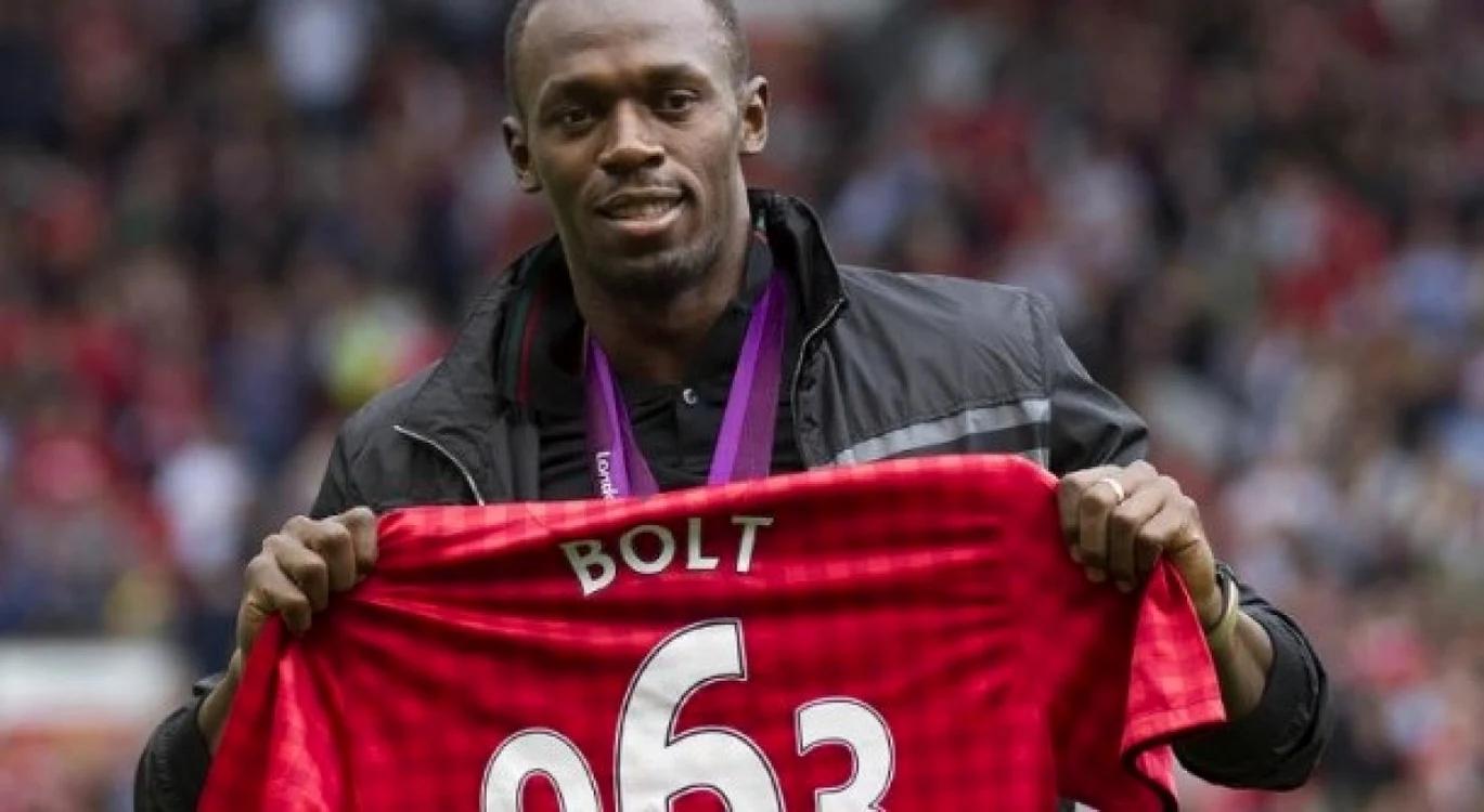 Usain Bolt este mare fan al lui Manchester United FOTO digisport.ro