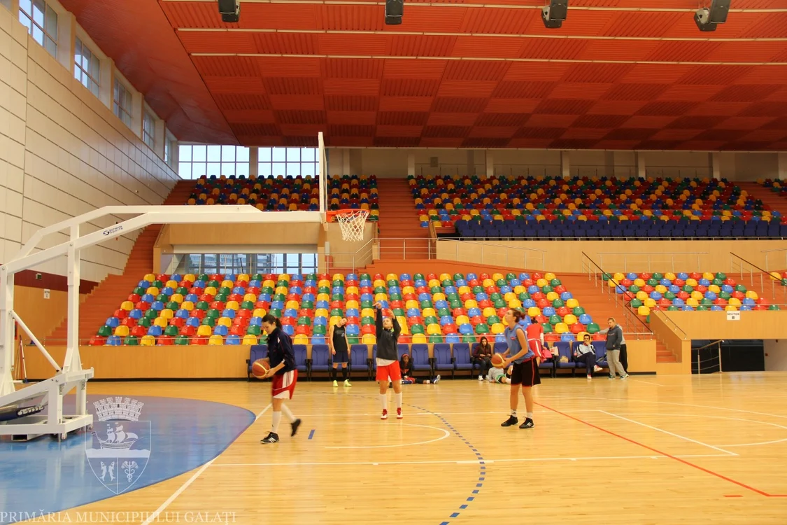 Sala va fi inaugurată şi cu un meci de baschet. Foto: Primăria Galaţi