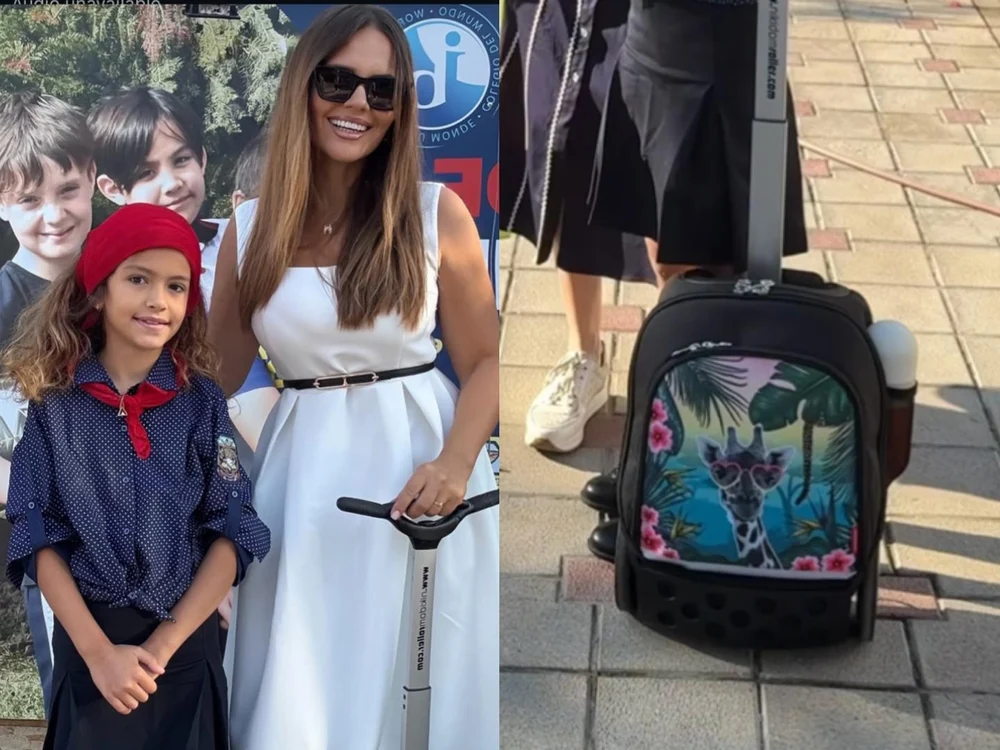 Cât au plătit Mădălin Ionescu și Cristina Șișcanu pentru ghiozdanul de lux al fiicei lor