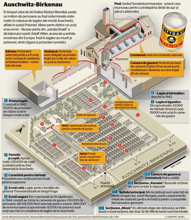 Infografie Holocaust Auschwitz-Birkenau