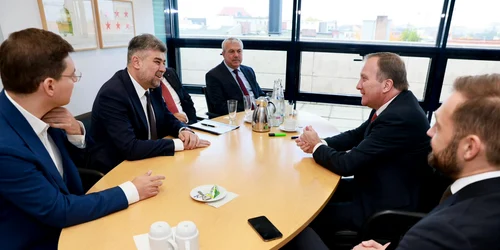 Marcel Ciolacu, întâlnire cu fostul premier al Suediei FOTO: Facebook Marcel Ciolacu