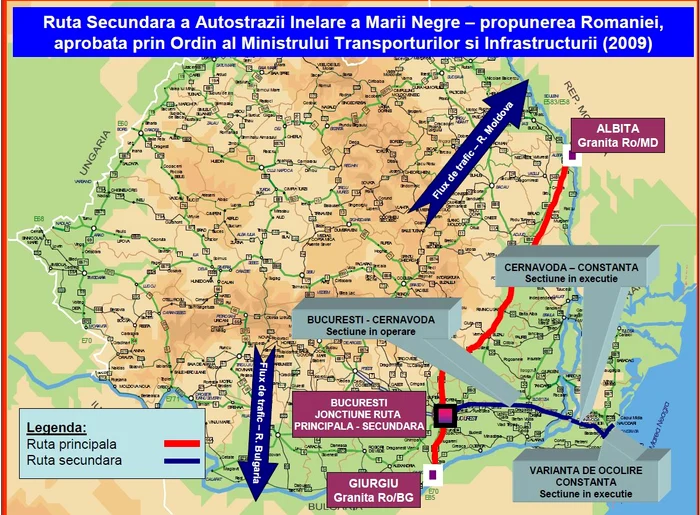 România a aprobat, prin Ordin al Ministrului Transporturilor, ca ruta rută secundară Bucureşti – Constanţa