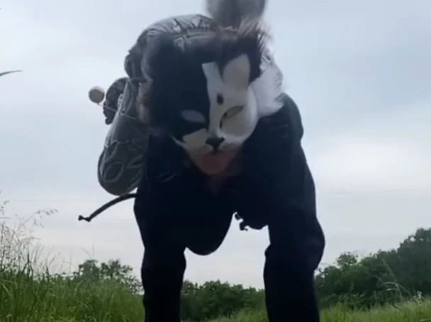 Oameni deghizați în animale FOTO: Tik Tok