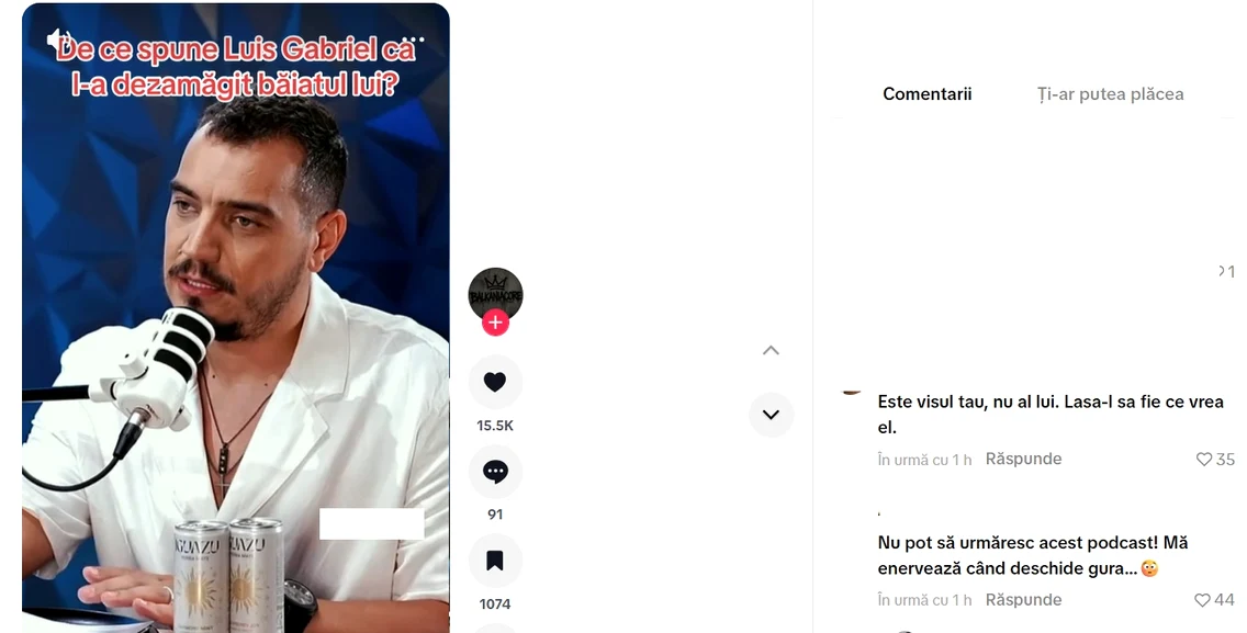 Reacțiile internauților după afirmațiile manelistului. Foto: TikTok