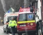 Accident pe Valea Oltului DN 7 - E 81 lângă Mănăstirea Cozia din care au scăpat ca prin minune patru copii Foto Poliţia Română