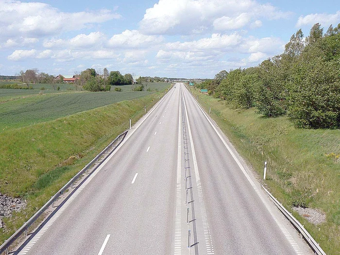 Acesta este drumul expres 36 Linköping, din Suedia