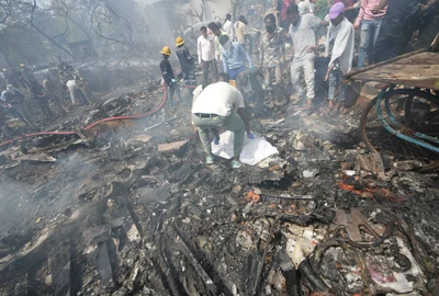 Avion prăbușit în India. FOTO Profimedia