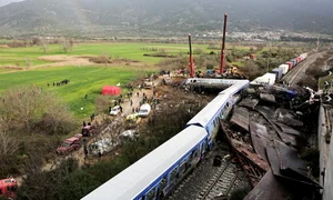 Accident de tren în Grecia FOTO Profimedia 