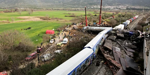 Accident de tren în Grecia FOTO Profimedia 