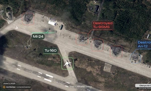Imagini din satelit cu aeronavele distruse la baza Olenia FOTO Nexta jpeg