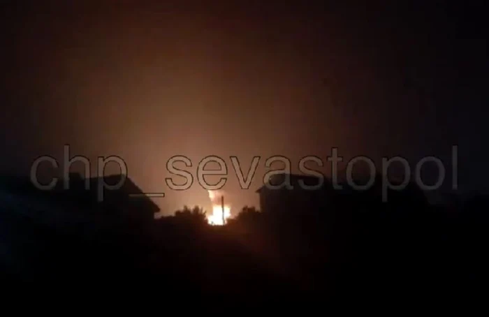 Kievul a lansat un atac asupra orașului Sevastopol. Foto Captură video X (Twitter)