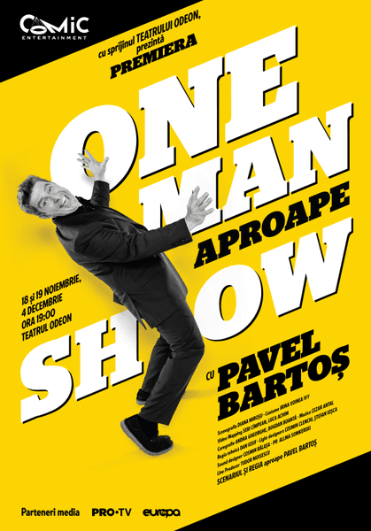 Pavel Bartoș prezintă „One man aproape show”, un spectacol autobiografic, la teatrul Odeon