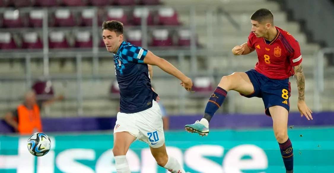 Croația U21, învinsă de Spania U21, părăsește Euro 2023 după faza grupelor. Foto Sportpictures
