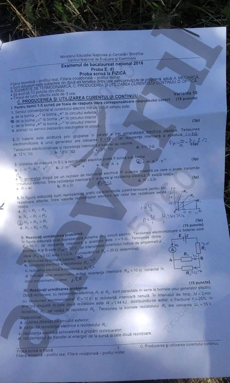 Subiectele de la Fizică - pagina 3