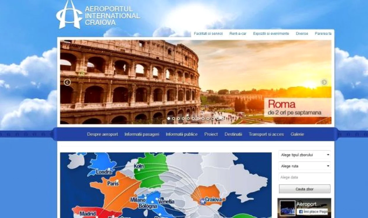Site-ul Aeroportului din Craiova a fost atacat de hackeri