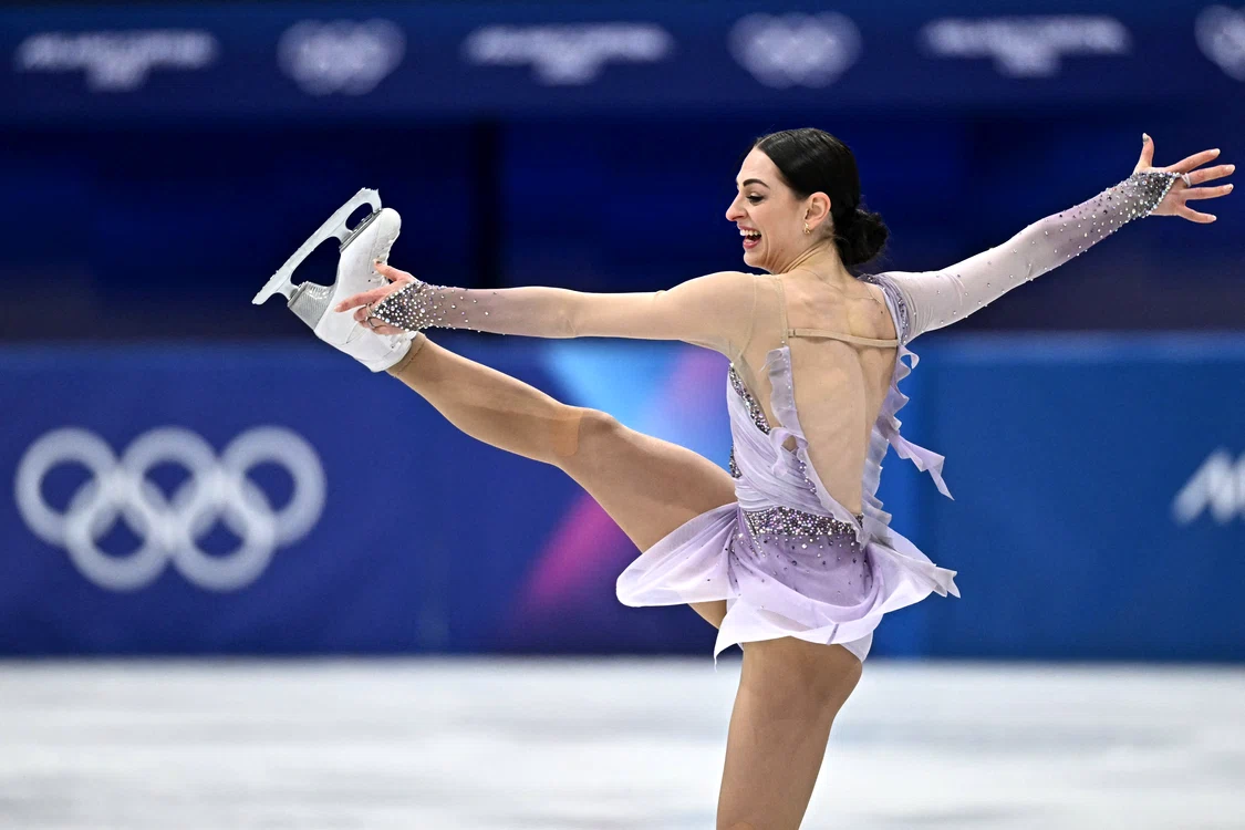 Julia Sauter a fost purtătoare de drapel la ceremonia de deschidere FOTO AFP