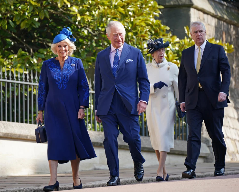 Charles, Camilla, Anne, Andrew, Paște, Getty jpg