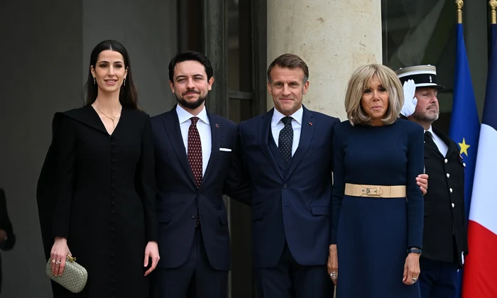 Emmanuel Macron și Brigitte alături de Prințul Hussein și Prințesa Rajwa foto profimedia (1) jpg