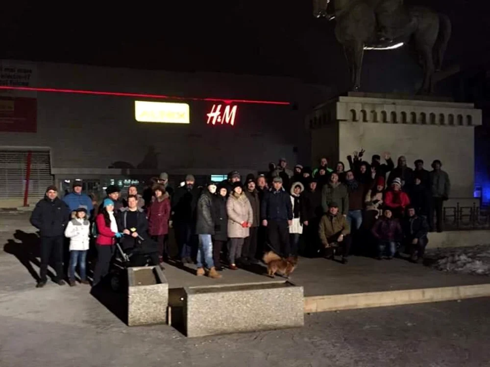 Protestatarii din Tulcea FOTO Facebook Octavian Motoc