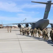 Trupe americane din Divizia 82 aeropurtata trimise in Orientul Mijlociu dupa evenimentele din Irak  - i ianuarie 2020 FOTO AFP PHOTO / CAPT. ROBYN J. HAAKE / US ARMY