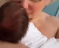Vedeta a postat cu puțin timp în urmă un clip cu ea de la maternitate, când își ține în brațe bebelușul nou născut