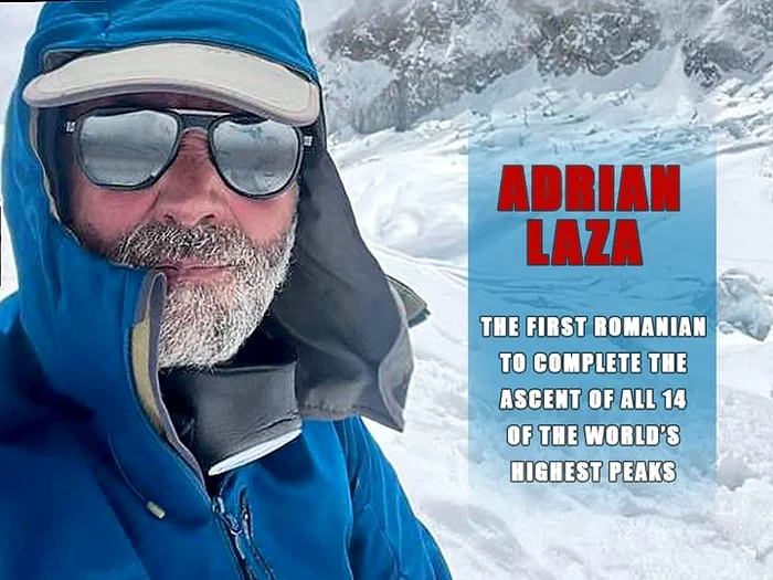 Adrian Laza, primul român care a escaladat 14 vârfuri de peste 8.000 m FOTO: Facebook