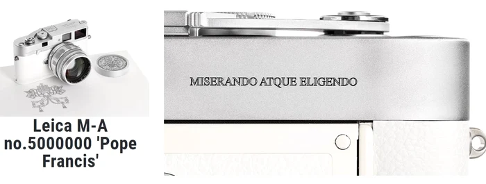 Aparatul care i-a aparţinut Papei Francisc s-a vândut cu 6,5 milioane de euro. FOTO: leitz auction