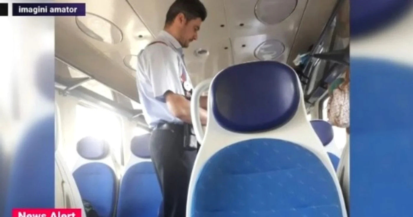Controlorul de tren fără mască a fost retrogradat FOTO Digi24