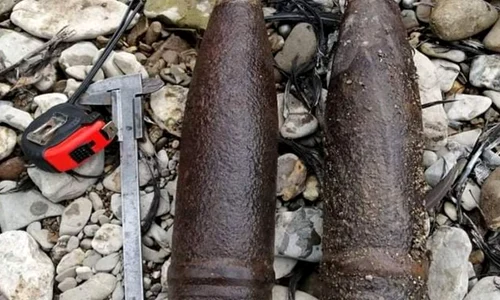 „Vestigii” din Al Doilea Război Mondial, găsite în albia unui pârău din Harghita jpeg