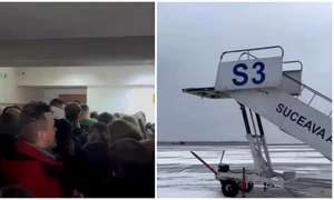 Haos pe aeroportul din Suceava din cauza ghetii de pe piste FOTO FAcebook/Informatia ta