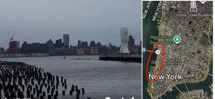 Aeronava s-a prăbușit în râul Hudson. FOTO captură Facebook Santa Jason Weiler