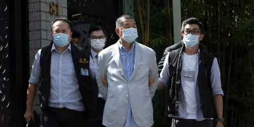 Magnatul media Jimmy Tai a fost arestat la Hong Kong pentru coluziune cu forţe străine FOTO EPA-EFE