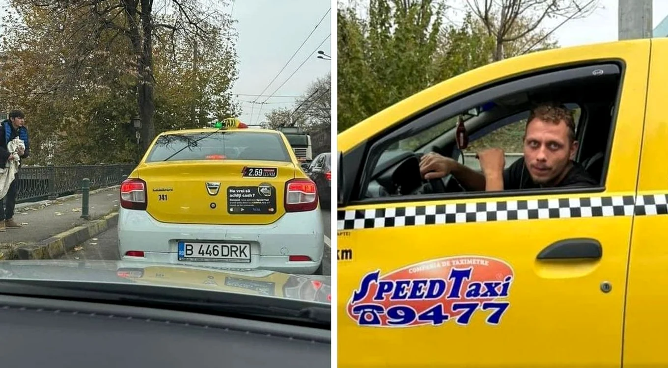 Taximetrist din București, devenit erou! / Foto: Facebook 