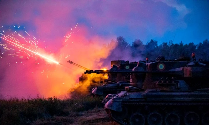 blindate antiaeriene Gepard - soldati romani exercitii in Polonia FOTO Profimedia 
