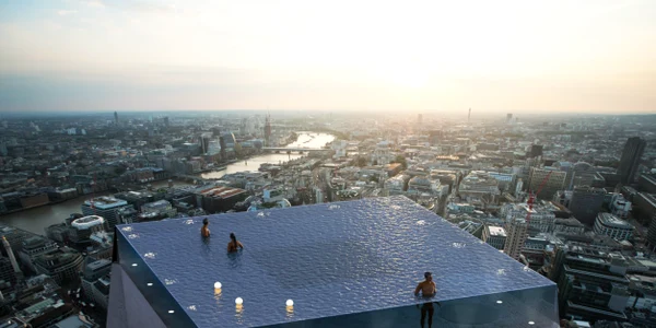 piscina infinita Londra FOTO via Compass Pools
