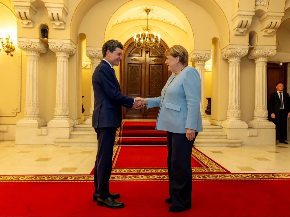 Nicușor Dan și Angela Merkel