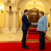 Nicușor Dan și Angela Merkel, la Cotroceni png