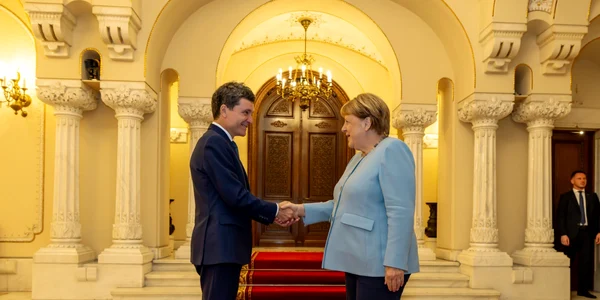 Nicușor Dan și Angela Merkel, la Cotroceni png