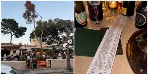 Notă de plată uriașă de peste 63.000 euro la un restaurant de lux din Palma Nova, Mallorca FOTO colaj Instagram
