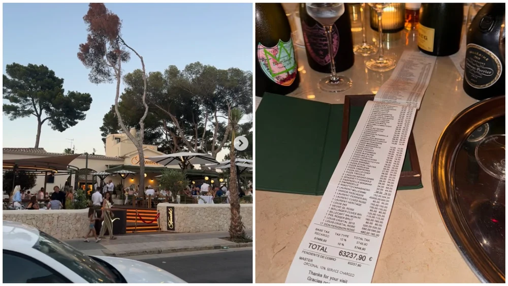 Notă de plată de peste 63.000 de euro la un restaurant de lux din Mallorca. Cine ar fi vedeta care a plătit masa: „Am nevoie de prieteni ca ăștia”
