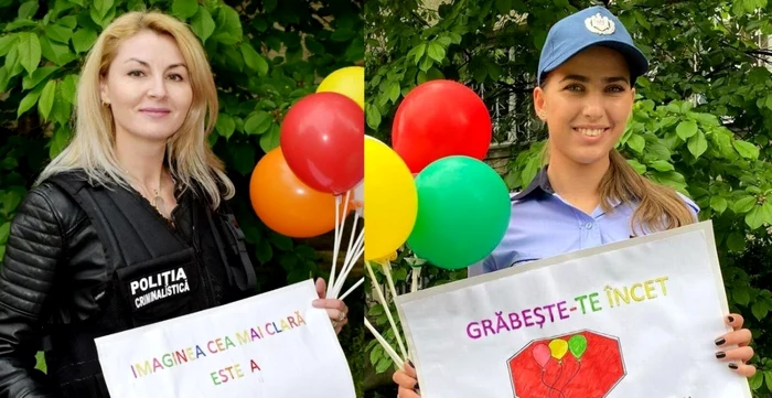 Poliţiştii din Neamţ au transmis mesaje originale copiilor FOTO Poliţia Neamţ