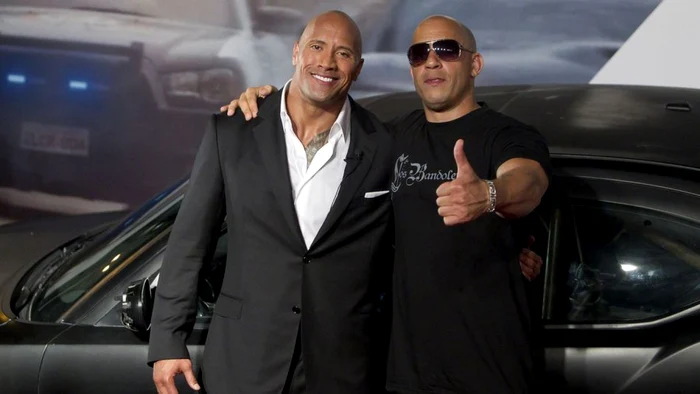 Dwayne „The Rock“ Johnson şi Vin Diesel par a avea un conflict care mocneşte de mai multă vreme FOTO Arhivă