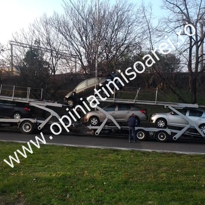 Accident spectaculos în Timişoara (foto: opiniatimisoarei.ro)