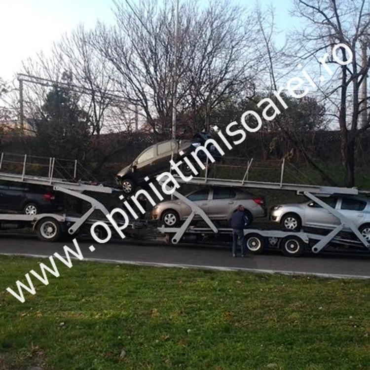 Accident spectaculos în Timişoara (foto: opiniatimisoarei.ro)