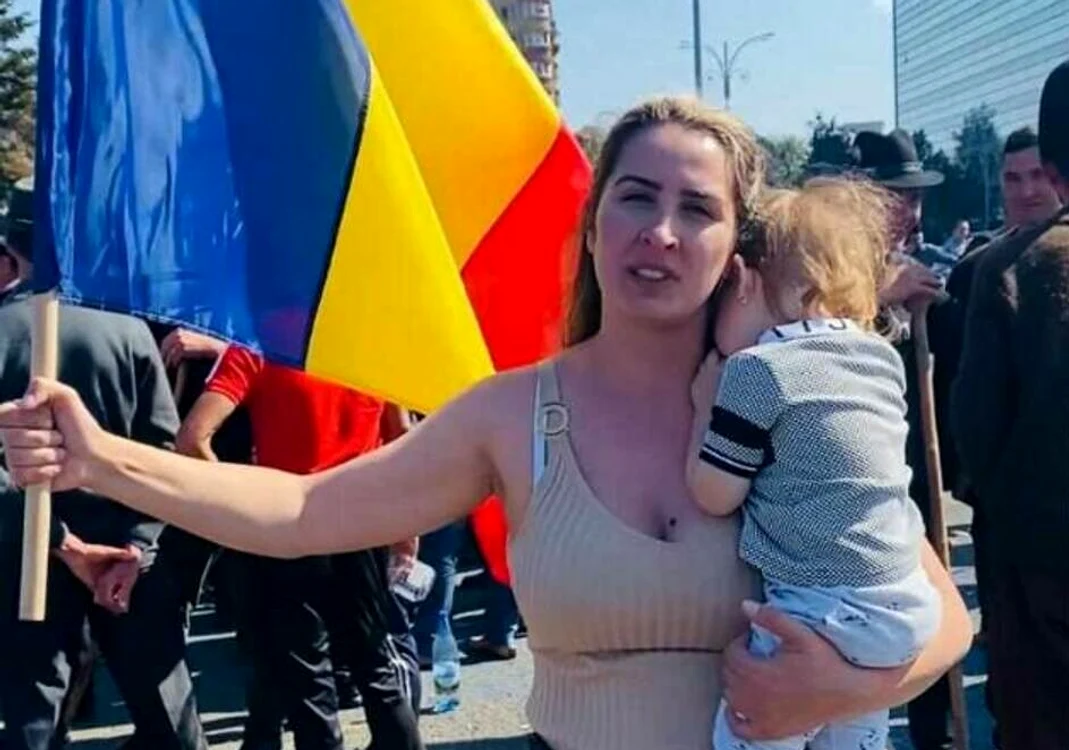 Cristina, în timpul protestului FOTO: Agrointel